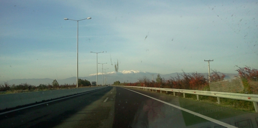 on the road